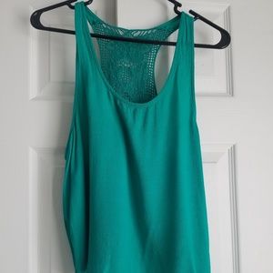Crocheted Back Tank Top